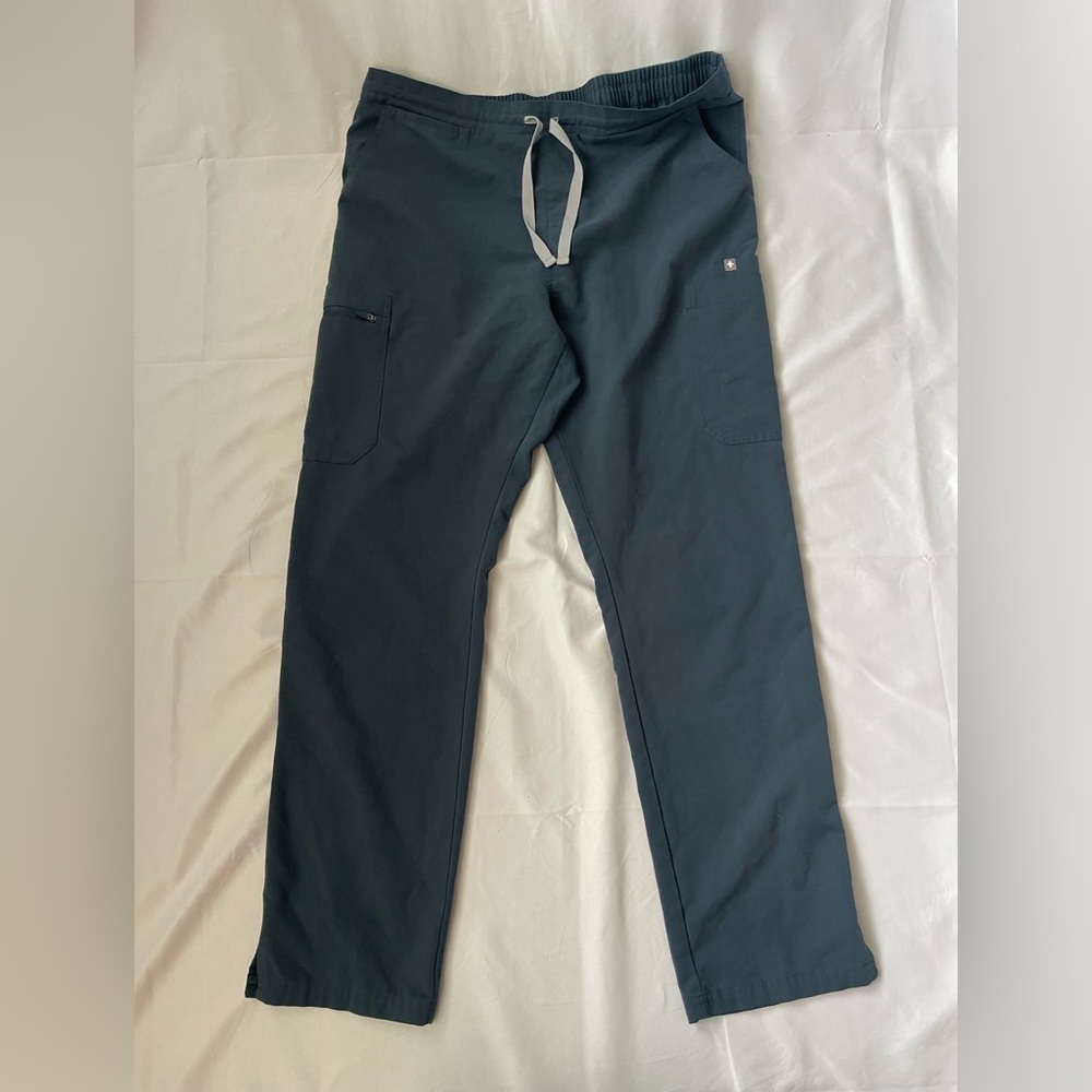 Figs Straight Leg Blue Scrub Pants
